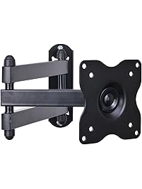 VideoSecu ML12B TV LCD Monitor Wall Mount Full Motion 15 inch Extension Arm Articulating Tilt Swivel for most 19"-32", some models up to 47", LED TV Flat Panel Screen with VESA 100x100, 75x75 1KX
