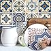 cheerfullus 10PCS Moroccan Style Tile Stickers Waterproof Wall Stickers Bathroom Art Decor,6x6 inch