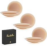 Homtalker 3 Pairs Nipple Covers for Women No Show, Sticky Nipple Pasties for Women Silicone Reusable Adhesive Breast Petals