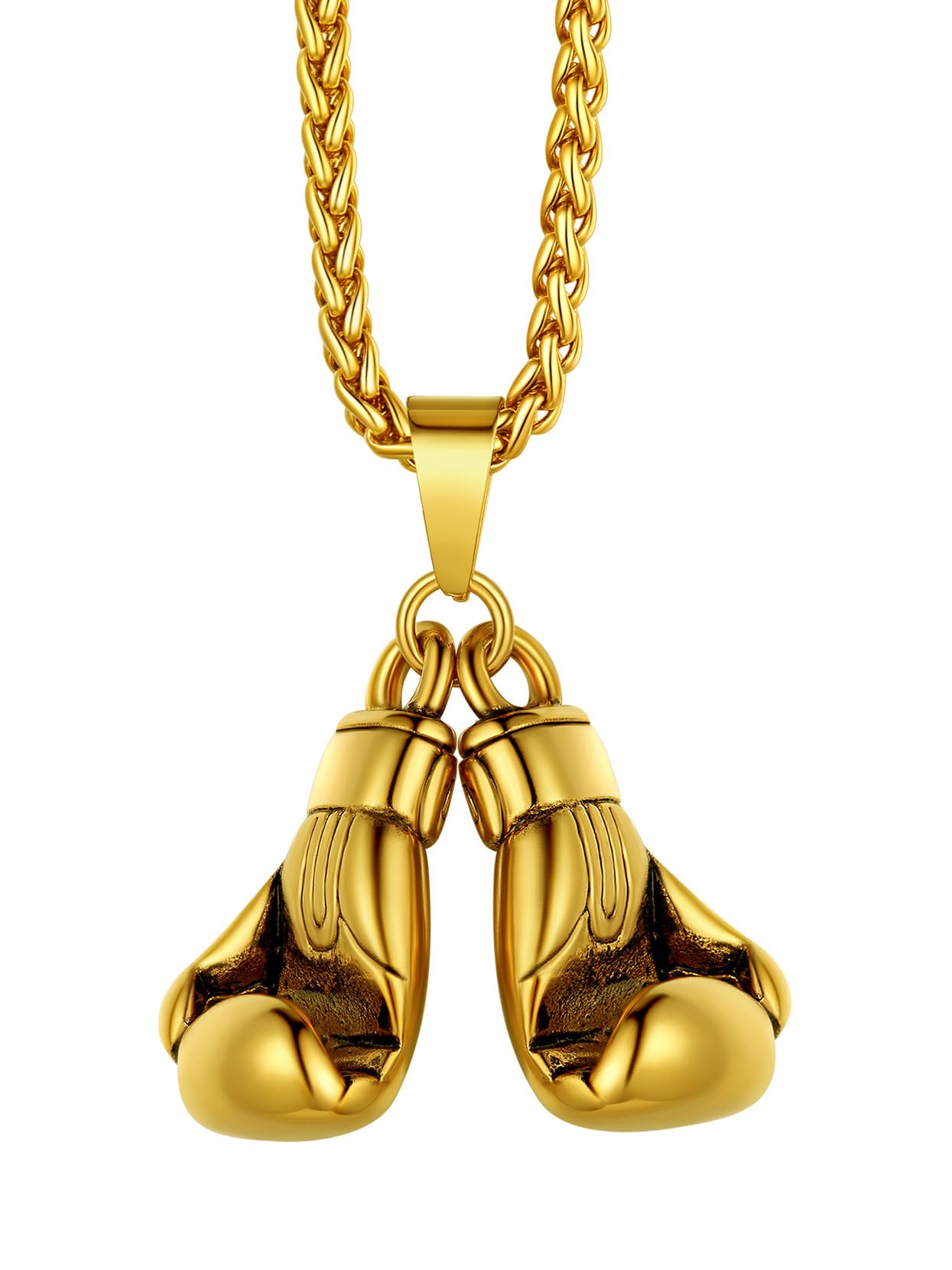 Richsteel Gold Boxing Glove Pendant Mens Necklaces Y2K Jewellery Sport Game Boys Necklace For Men