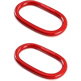 yakicag Oblong Master Link, 2 Pack 1/2" Safety Heavy Duty Chain Link Lifting Ring, 4400 lbs Load Capacity, Heavy Duty Grade 80 Steel, for Lifting Rigging, Red