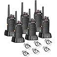 Wanneton Rechargeable Walkie Talkies Long Range for Work,Waterproof Handheld Radio with Wireless Frequency Copy can Talk to Most Other Brands and Models of walkie-talkies（6 Pack）