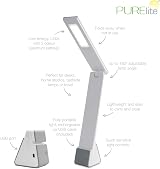 PURElite LED Rechargeable Flip Light Desk Lamp 3 CCT 260 Lumen USB view 2