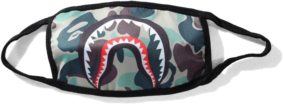 Camping First Aid Kits Bape Black Black Shark Face Mask (black)