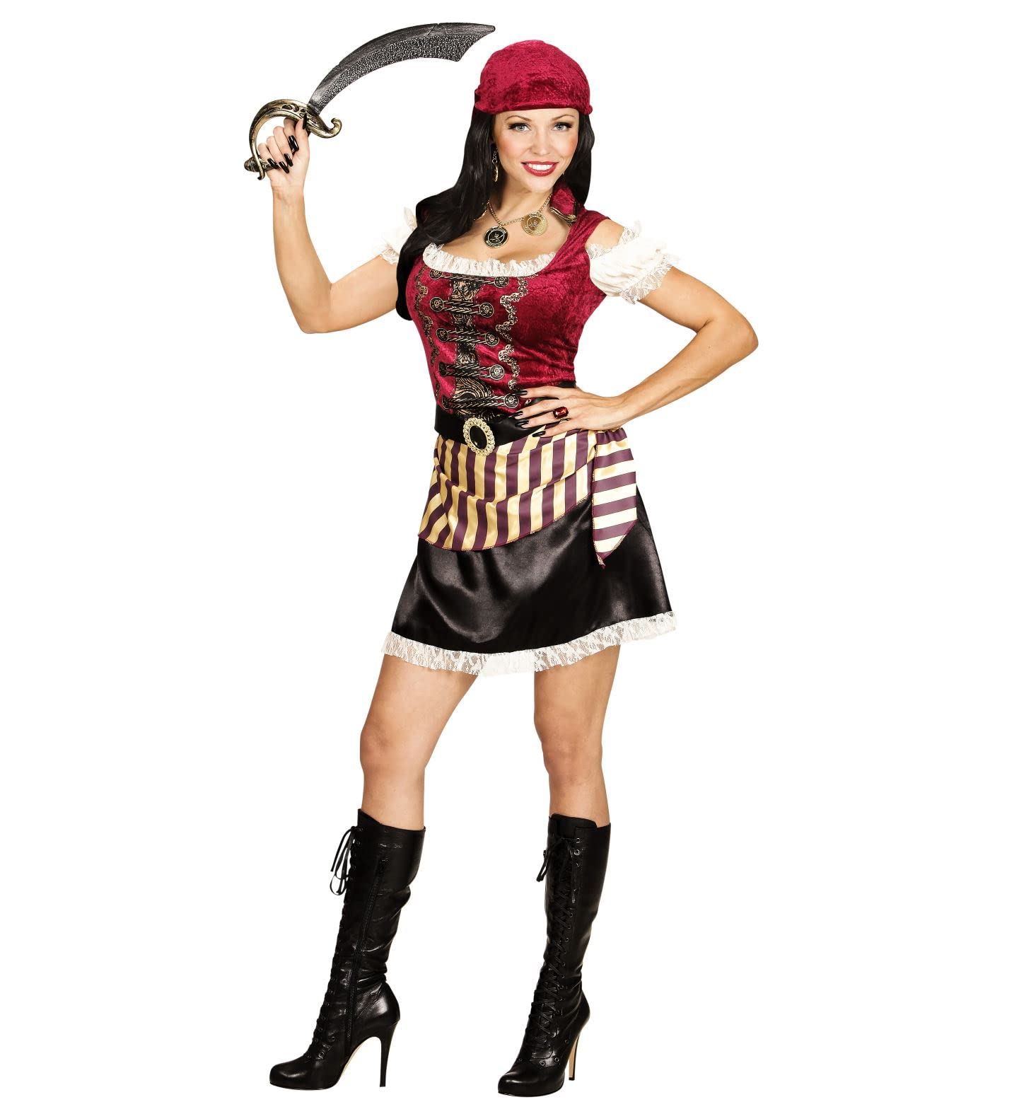 Widmann 05543 Pirate ? Adult Fancy Dress Costume Dress + Belt + Bandana