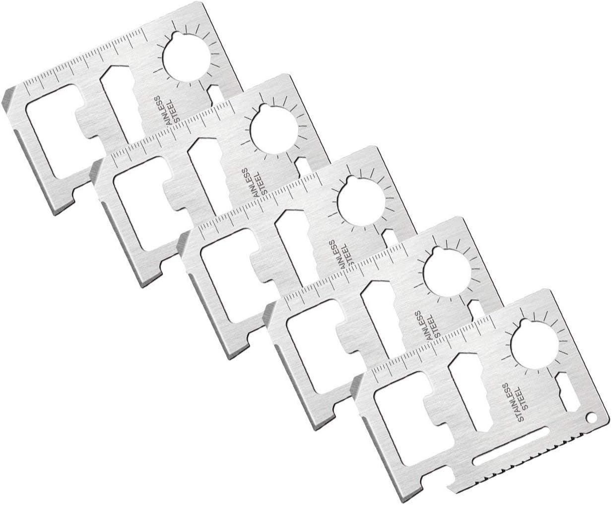 5 PCS Credit Card Multitool Pocket Tool Kit, Wallet Tool with Bottle