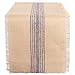 DII Jute Burlap Collection Kitchen Tabletop, Table Runner, 14x108, Middle Stripe Blue