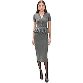 Self Portrait Women's Peplum Knit Midi Dress