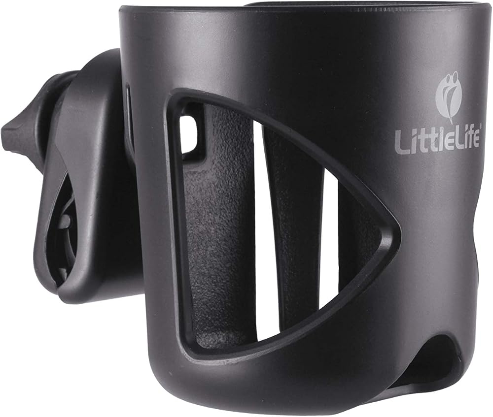 LittleLife Buggy Cup Holder Universal Bottle Organiser for Stroller Black