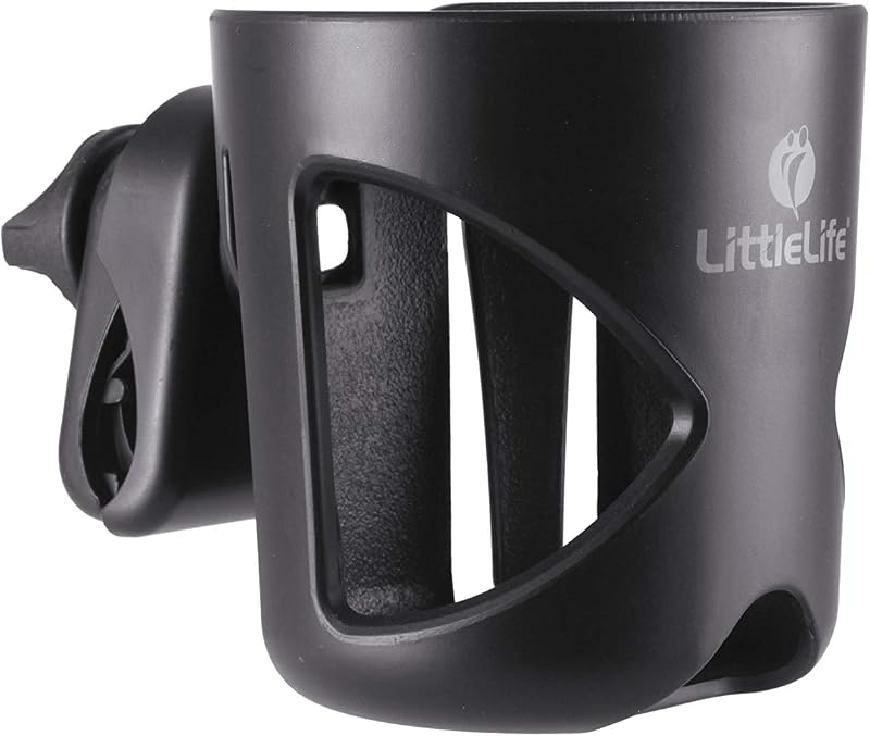 LittleLife Buggy Cup Holder Universal Bottle Organiser for Stroller Black
