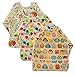 Ohbabyka Waterproof Baby Sleeves Bib,Bib with Sleeves&Pocket, 6-24 Months