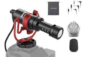 NEEWER Plug & Play Vlog Microphone for Camera, 20-20KHz Mini Supercardioid Mic Compatible with Sony Canon Nikon iPhone Samsun