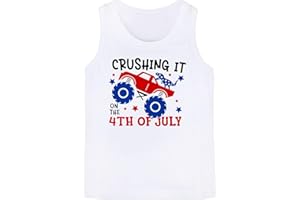 TBBCWWQY 4th of July Tank Tops Boys Girls American Flag Shirts Kids Patriotic USA T-Shirt Cotton Sleeveless Tees Tops 1-7T