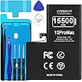 XYIRMCYF 15500mAh Super Capacity Battery Compatible with iPhone 13 Pro Max, 0 Cycle Li-Polymer Replacement Battery for iPhone 13 Pro Max, with Professional Repair Tool Kit
