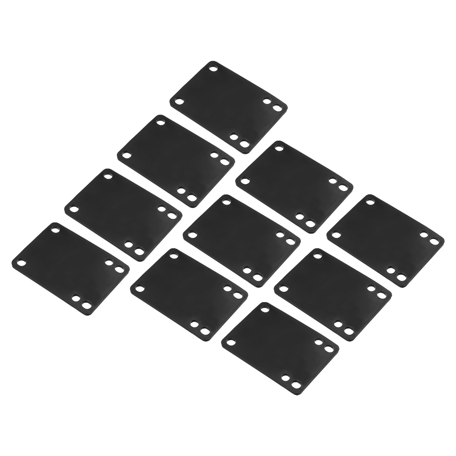 PATIKIL 1/8" Skateboard Riser Pads, 10 Pack PU 3x2 Skateboard Riser Pads Angled Wedge Shock Pads for Skateboard Truck, Black