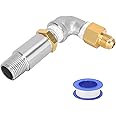MOASKER 1/2" Propane Air Mixer Valve 90° Elbow Brass fire Sprayer Nozzle Fire Pit Replacement Valve for Natural Gas Fire Pit Fire Bowl, Propane Nozzle for Outdoor Fire Pit & Outdoor Fireplace Parts