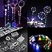 22inch( pull before inflate) 4 pack LED Light up bobo balloons, OUMAX Multi-Color LED Light Up Balloon with 3 Flash Modes, 18 Feet LED String light, ON/OFF Button, great for house decorations, wedding and Party Decoration