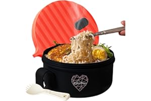 Ai Love Peace Ramen Bowl, 40 oz Microwaveable Noodle Cooker for Ramen, Pho, Soup, and Pasta, Dishwasher Safe and Portable, Id