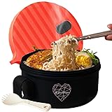 AI LOVE PEACE Ramen Bowl, 40 oz Microwaveable
