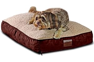 Floppy Dawg Medium Bed with Removable, Machine Washable Cover and Waterproof Liner. Classic Pillow Stuffed with Orthopedic Memory Foam Blend. Made for Dogs 10 to 40 pounds.