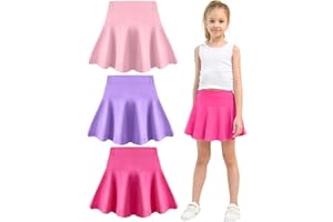 BYONEME Toddler Skirt Little Girls Athletic Uniform Skorts Golf Outfit Cheer Tennis Skirts with Shorts