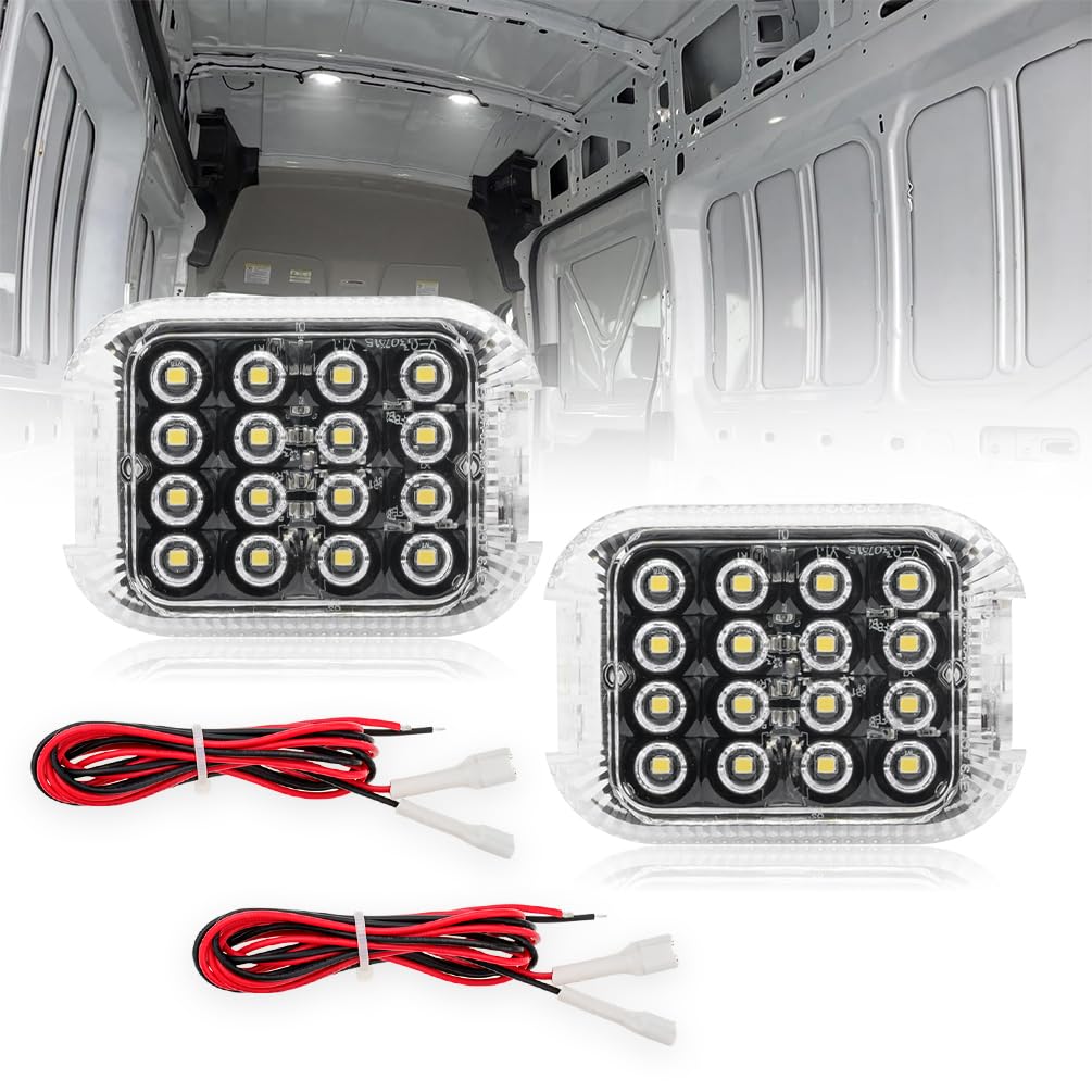Photo 1 of NJSBYL 2PCS LED Interior Cabin Courtesy Transit Cargo Light for F-ord Transit 150 250 350 350HD15-24, Connect 14-23, E-Transit 22-24 Load Space Area Dome Roof Light Adding Rear Cargo Van Led Lights