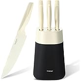 7-Piece Kitchen Knife Set ,Knife Block Sets and High-Carbon Stainless Steel Kitchen Knives for Cooking ,Dishwasher Safe,Ergonomic Handle