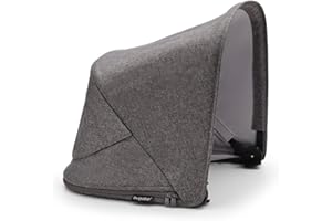 Bugaboo Fox 5 Sun Canopy Grey Melange with UPF 50 Sun Protection Treatment and Peekaboo Panel