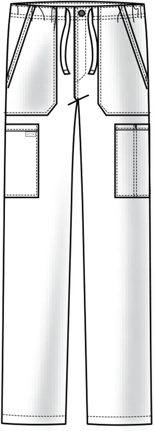 CHEROKEE WW Professionals Men's Tapered Leg Drawstring Cargo Scrub Pant WW190: Clothing