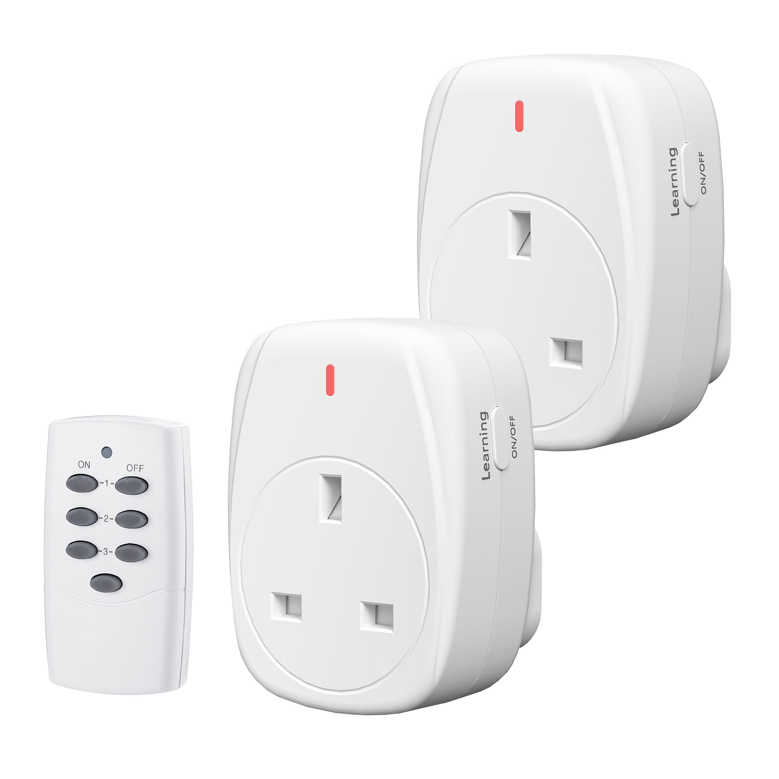 HBN Remote Control Plug Sockets UK,Wireless Remote-Light Switch with 30m Operating Range,13A/3120W Remotes Socket Outlets for Christmas Light,Lamp