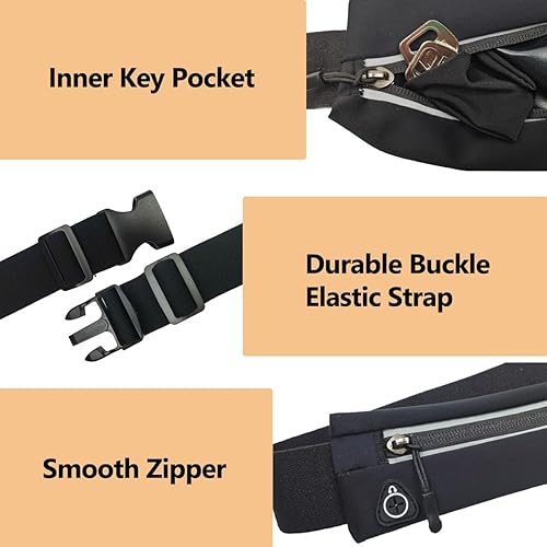 Slim Running Belt Fanny Pack for Men Women, Running Phone Holder