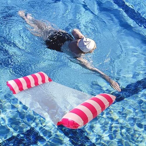 Adult 2-Piece Swimming Pool Buoy, Inflatable Pool Bed, XL 4 in 1 Inflatable Mattress for 2 People, Hammock & Floating Net Rest, Suitable for Summer Pools, Thick PVC