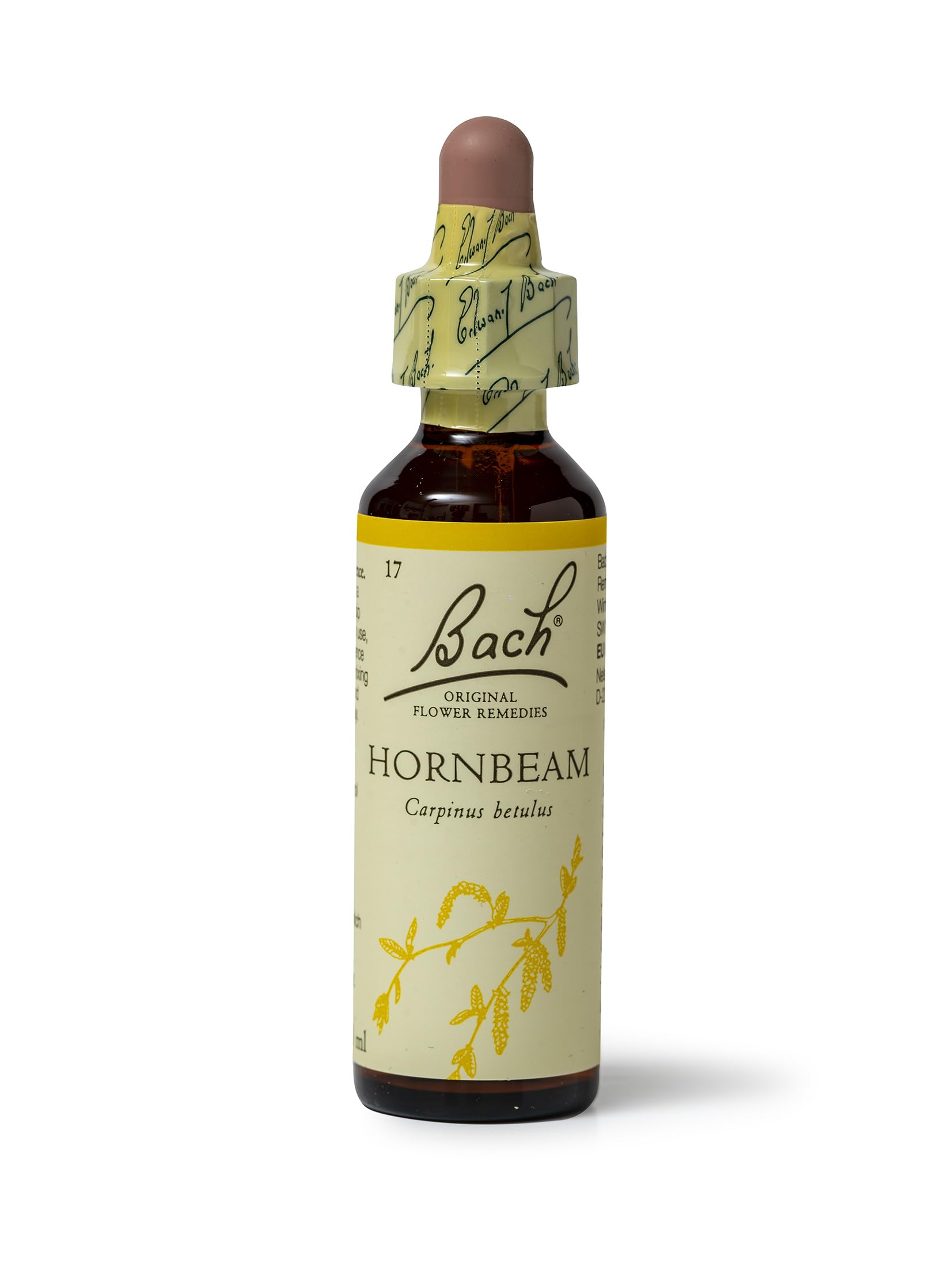 Bach Original Flower Remedies Hornbeam, Know Your Own Mind, Seize The Moment, Emotional Wellness, Natural Flower Essence, 20ml