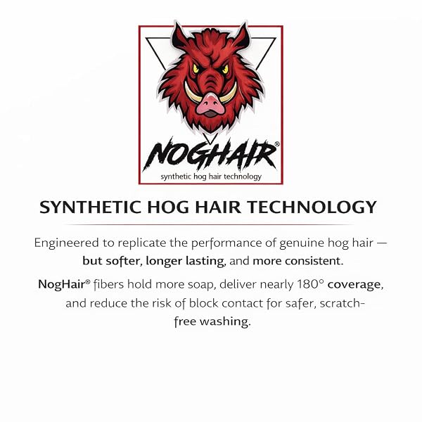 HI-TECH NOGHAIR WASH BRUSH – 14″ MULTI-LEVEL CAR WASH BRUSH TB-14X3CR – SOFT BRISTLES FOR SCRATCH-FREE CLEANING – FOR CARS, TRUCKS & SUVS – FITS THREADED HANDLE
