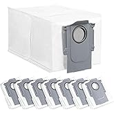 8 Pack Dust Bags for Roborock QV 35A/Saros 10/10R/Q Revo/Qrevo S/Qrevo Pro/Qrevo Plus/Qrevo Master/Qrevo Slim/Qrevo Curv/Qrevo Edge/S8 MaxV Ultra Robot Vacuum, 2.7L Large Capacity Replacement Dust Bag