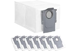 ANDONGO 8 Pack Dust Bags for Roborock Q Revo/Qrevo Pro/Qrevo MaxV/Qrevo Curv/S8 MaxV Ultra/S8 Max Ultra/Qrevo Edge/Qrevo S/Qrevo Plus/Qrevo Master/Qrevo Slim Robot Vacuum, 2.7L Large Capacity Replacement Bags