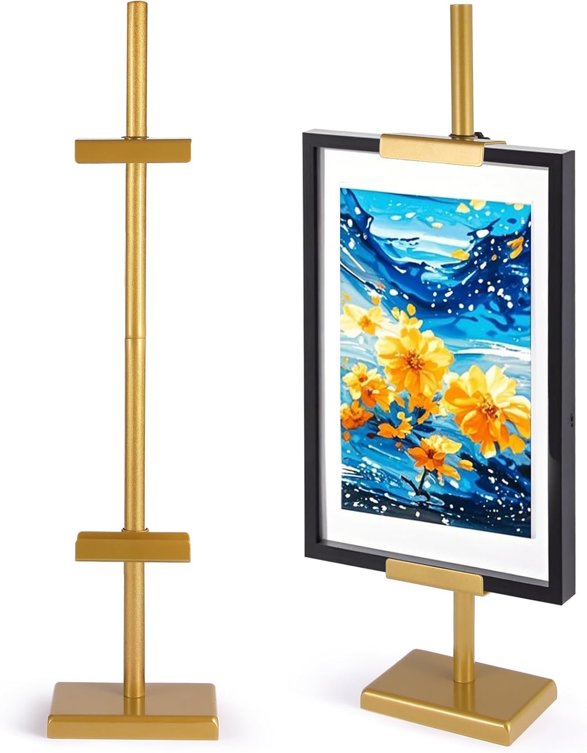 Photo 1 of dakewang Adjustable Tabletop Easel Stand for Picture Frames, Picture Easels for Display, Gold Easel, Picture Frame Stand, Adjustable Art Easel.(30inch,Gold)