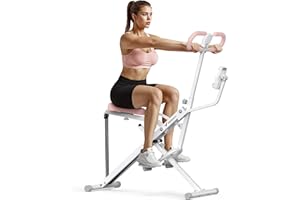 MERACH Upgraded Squat Machine for Women, Smart Row and Deep Squat Trainer with Tablet Stand, Adjustable Resistance & 350LB Weight Capacity, Foldable Home Exercise Equipment, Connect MERACH APP