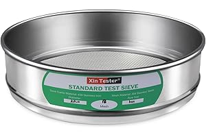 Xin Tester 18 mesh Standard Mesh Lab Sieves Laboratory Sample Test Analysis Sieve Dia 7.88 Inches