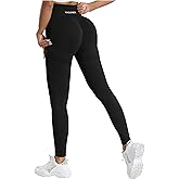 Yaguner High Waisted Scrunch Butt Lifting Leggings for Women-Seamless Tummy Control Yoga Pants for Workout Gym
