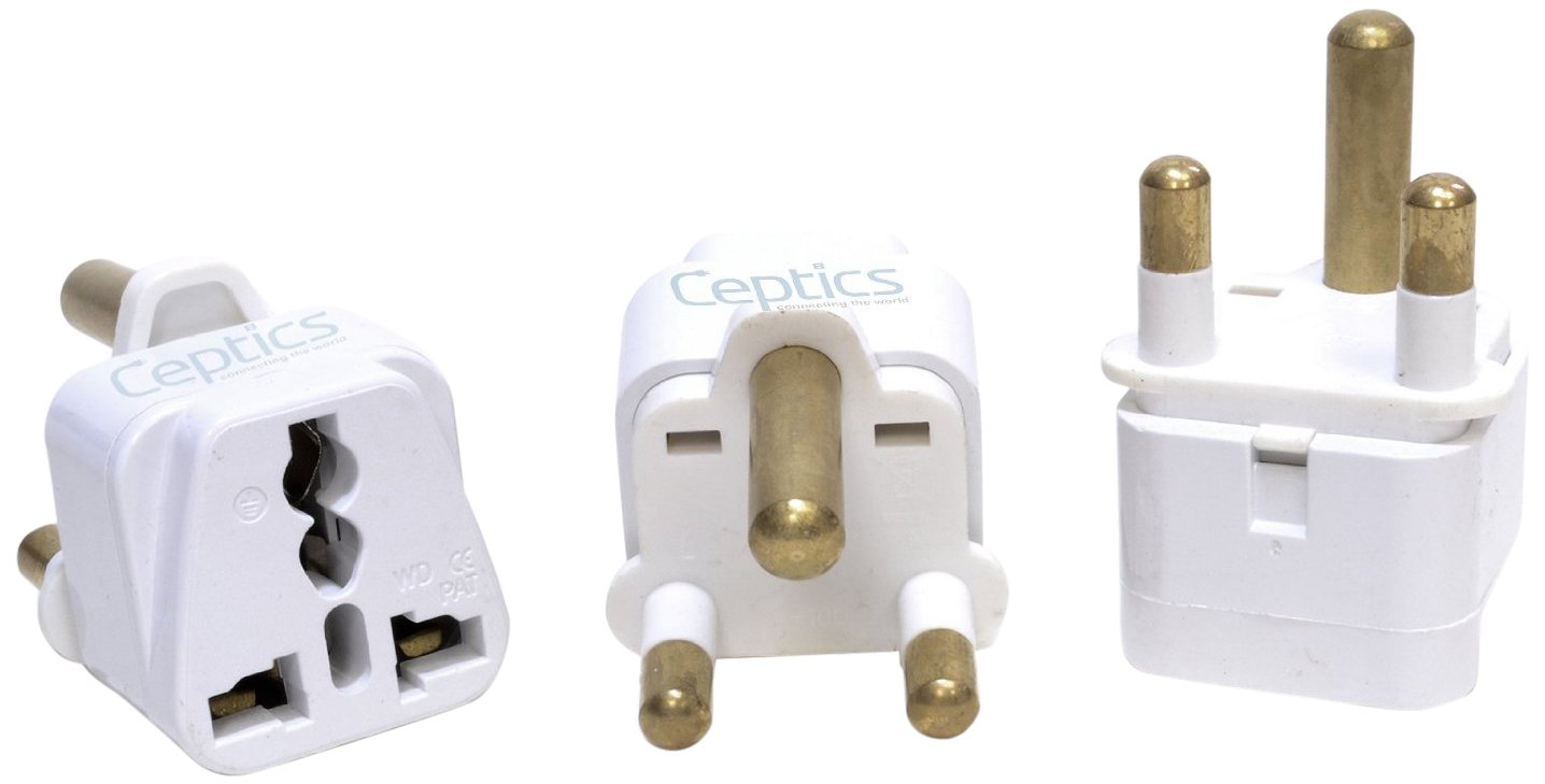 Ceptics South Africa Travel Plug Adapter (Type M) 3 Pack [Gro... Free