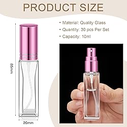 Domensi 30 Pcs 10 ml Empty Glass Perfume Bottles