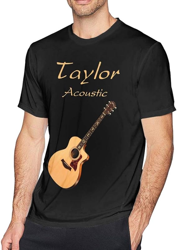 Men's Taylor Acoustic Guitar Personality T Shirt Clothing
