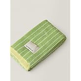 WENSHUO Charming Yellow Mustard-Striped Pure Cotton Hand Towel,100% Combed Cotton,Luxury Towel,Super Absorbent(Pack of 1) (29.53" L × 13.39" W)