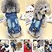 SILD Pet Clothes Dog Jeans Jacket Cool Blue Denim Coat Small Medium Dogs Lapel Vests Classic Hoodies Puppy Blue Vintage Washed Clothes