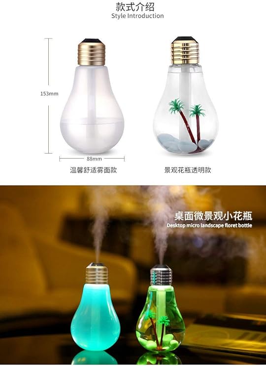 lampara cristal ambientador puricador