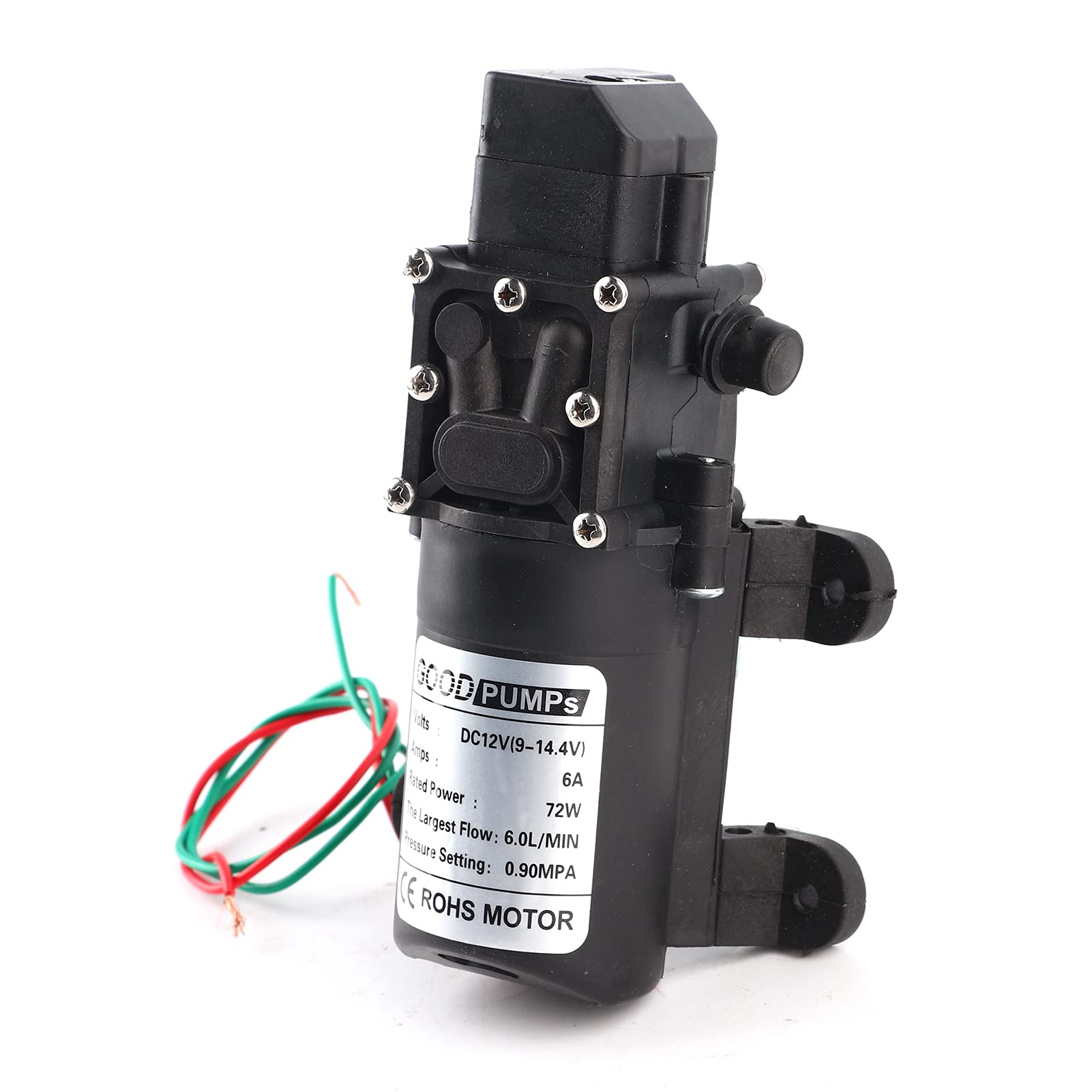 Fafeicy DC 12V 6A Diaphragm Self-Priming Inline 0.9MPA 6.0L/min Water Pressure Diaphragm Pump t for Watering Flowers Garden Spraying Aquarium Pumping