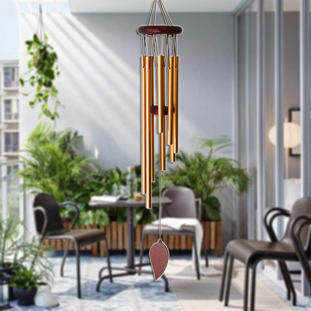 SuninYo Wind Chimes for Outside, Small Wind Chimes Outdoor Clearance, Memorial Wind Chimes with 8 Metal Tubes & Hook : Garden & Outdoor