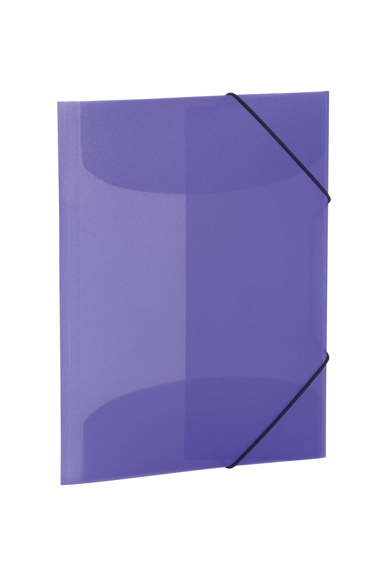 HERMA Elastic Folder Translucent in Purple, A3, Sturdy Plastic, with 3 Inner Flaps, 1 Span Folder