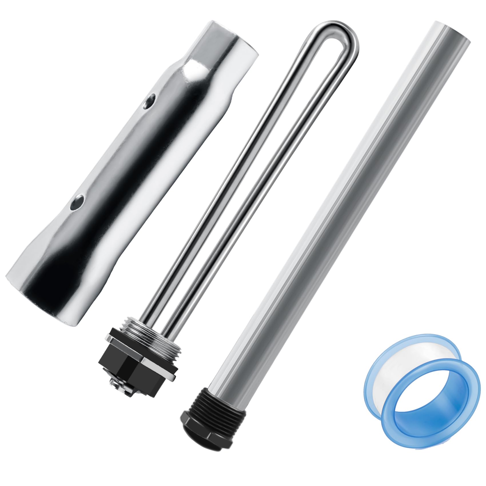 Photo 1 of RV Water Heater Elements Kit Compatible with Suburban Water Heater Tanks, Include 9.25" Magnesium Anode Rod*1, 520900 Electric Water Heating Element*1, Dual Hex Wrench*1 and Tape*1 Replacement Parts